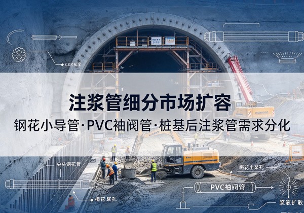 莲湖注浆管细分市场扩容，隧道钢花小导管、PVC 袖阀管、桩基后注浆管需求分化